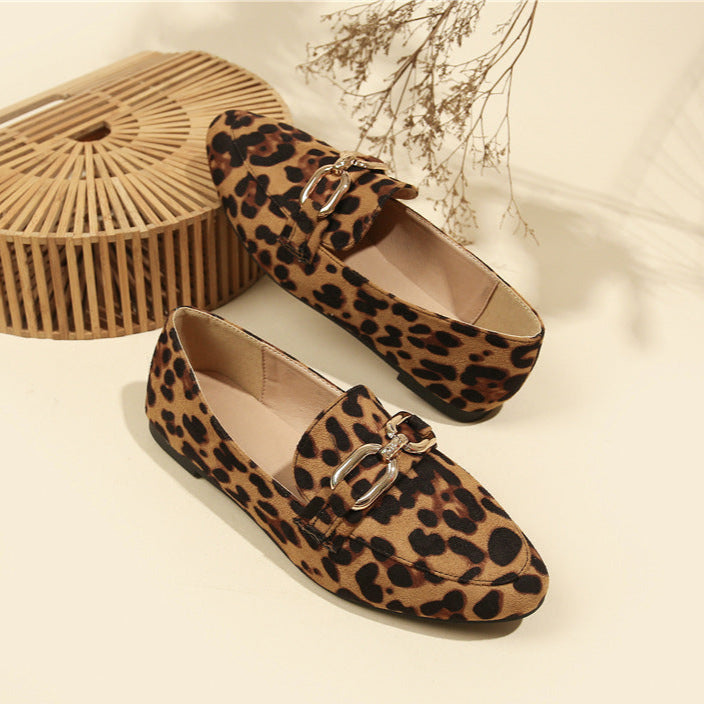 Noelle Mocassins Femme – Chaussures Léopard Élégantes avec Semelle Confortable & Style Polyvalent