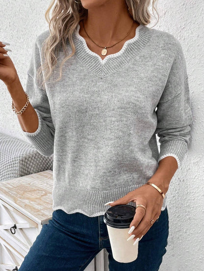 Sienna Pull Femme – Pull Décontracté en Maille Douce & Chaleureuse pour Automne/Hiver