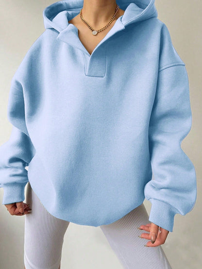 Nayeli Sweat Femme – Sweat à Capuche Ample Uni & Confortable pour un Style Décontracté Automne/Hiver
