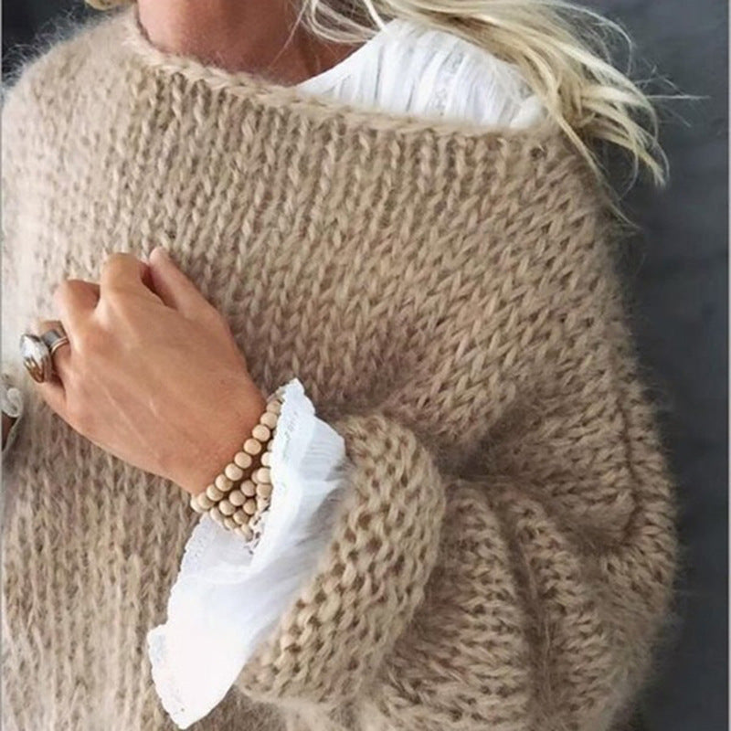 Ailany Pull Tricoté Femme – Motifs Brodés, Coupe Décontractée & Style Bohème Chic