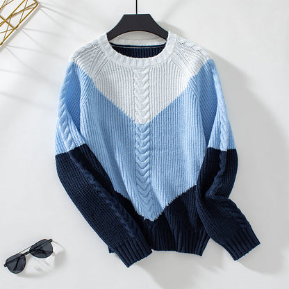 Serenity Pull Femme – Maille Torsadée Douce avec Motif Contrasté Chic Automne/Hiver