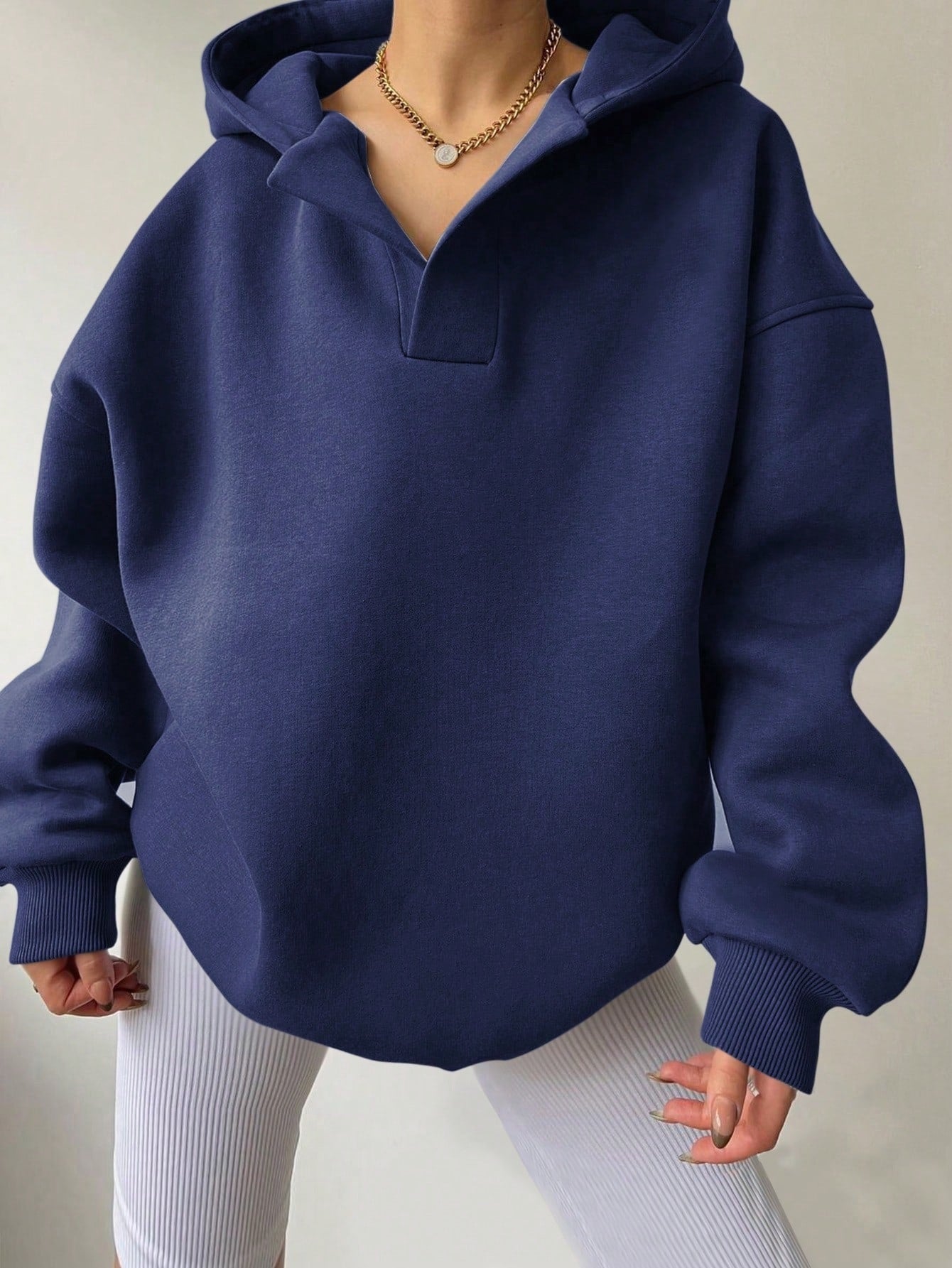 Nayeli Sweat Femme – Sweat à Capuche Ample Uni & Confortable pour un Style Décontracté Automne/Hiver