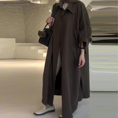 Camila Long Oversized Coat for Women – Warm Winter Coat with Relaxed Fit & Minimalist Design