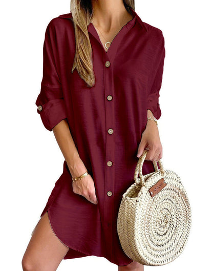 Nova Robe Chemise Femme – Robe d’Été Légère avec Élégance Décontractée et Coupe Ample