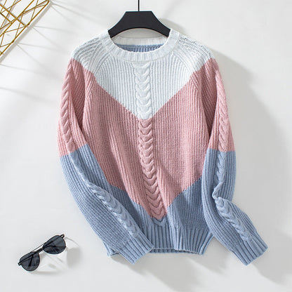 Serenity Pull Femme – Maille Torsadée Douce avec Motif Contrasté Chic Automne/Hiver