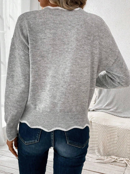 Sienna Pull Femme – Pull Décontracté en Maille Douce & Chaleureuse pour Automne/Hiver