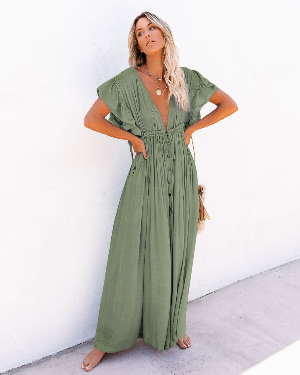 Robe Longue d'Été Femme Adalise – Design Léger et Fluide pour des Journées Chaleureuses Élégantes et Confortables