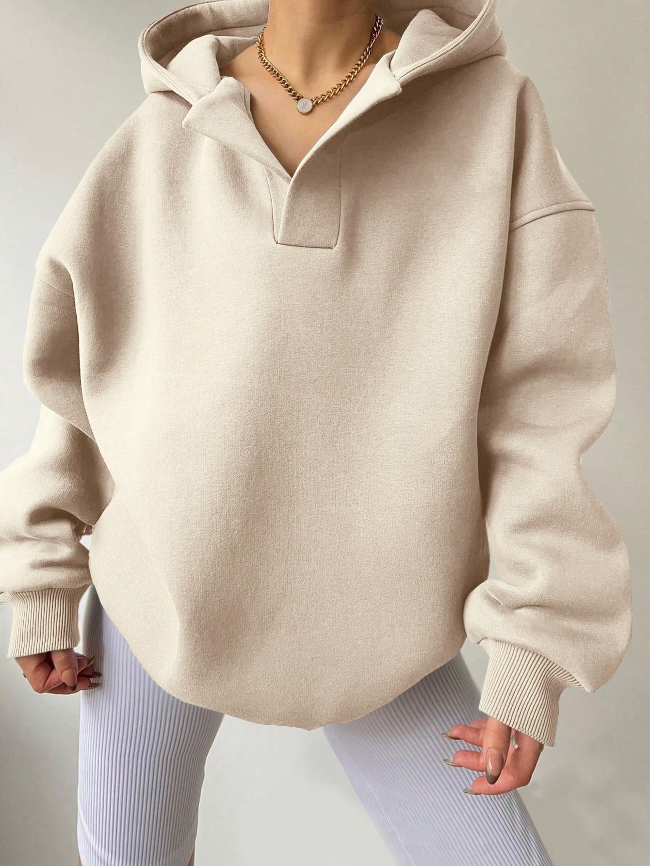 Nayeli Sweat Femme – Sweat à Capuche Ample Uni & Confortable pour un Style Décontracté Automne/Hiver