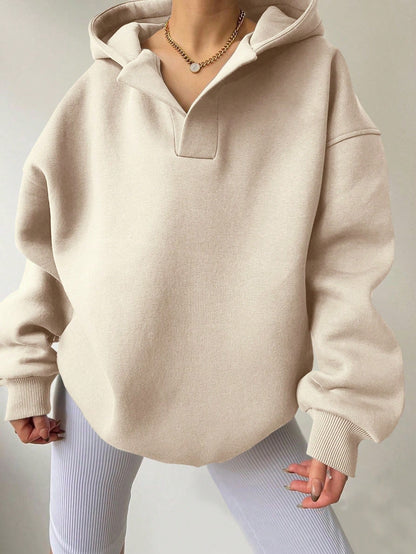 Nayeli Sweat Femme – Sweat à Capuche Ample Uni & Confortable pour un Style Décontracté Automne/Hiver