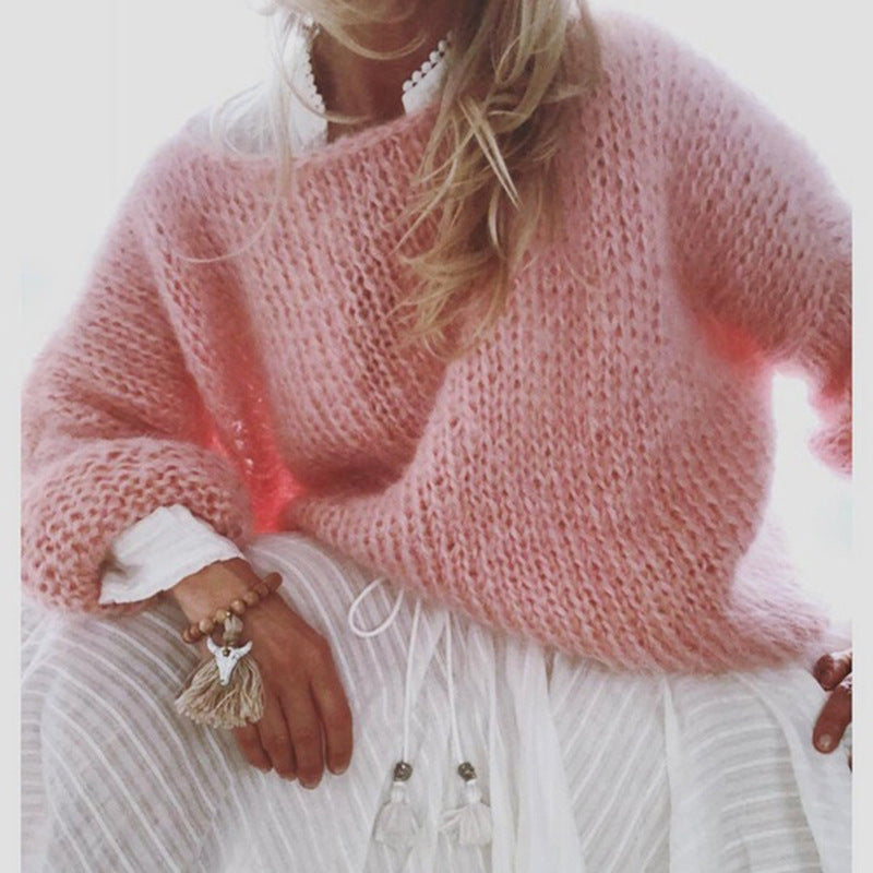 Ailany Pull Tricoté Femme – Motifs Brodés, Coupe Décontractée & Style Bohème Chic