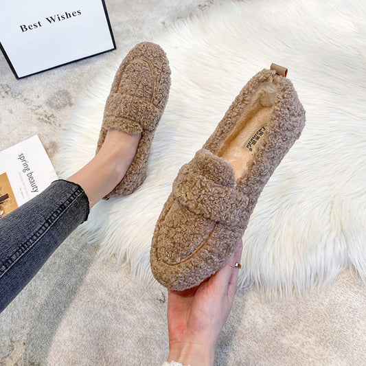 Catherine Pantoufles Femme – Chaussons Douillets en Peluche avec Semelle Antidérapante Intérieur & Extérieur