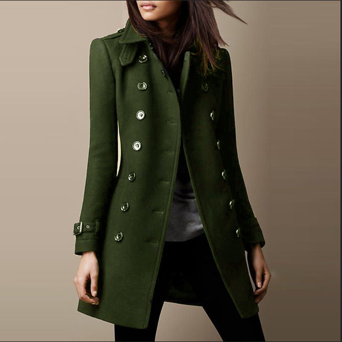 Lucille Women's Coat – Elegant Long Prestige Wool Coat with Timeless Style
