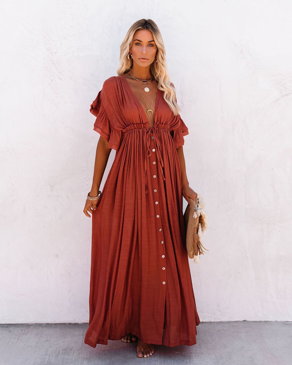 Robe Longue d'Été Femme Adalise – Design Léger et Fluide pour des Journées Chaleureuses Élégantes et Confortables