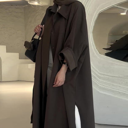 Camila Long Oversized Coat for Women – Warm Winter Coat with Relaxed Fit & Minimalist Design