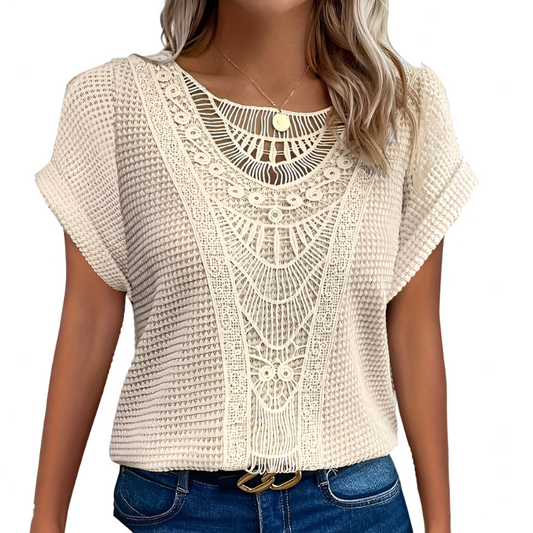 Helene Top Femme – Design élégant en dentelle avec coupe flatteuse & tissu confortable
