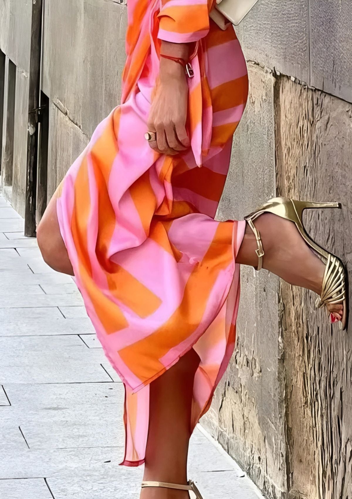Robe Portefeuille Femme Amelia – Robe Croisée Rayée avec Coupe Flatteuse & Confort Légèr