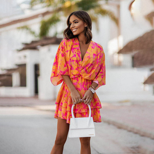 Robe Mini Femme Fatima – Élégante Robe Courte avec Coupe Cintrée & Look Stylé