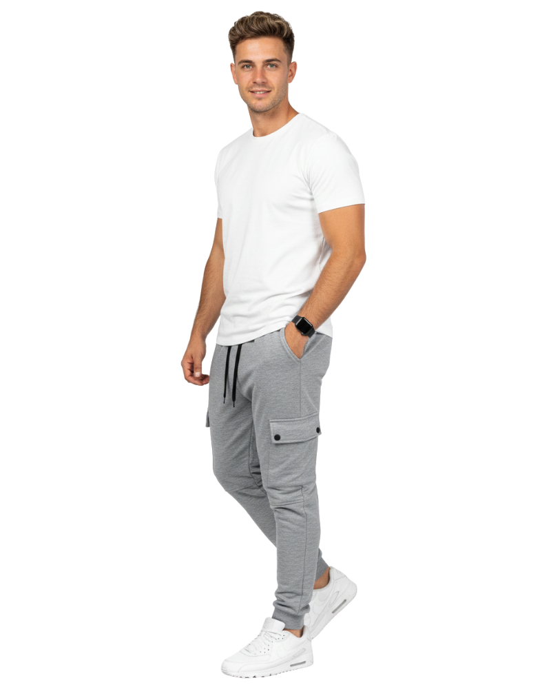 Luciano Men's Cargo Jogging Pants – Comfortable Jogger with Side Pockets