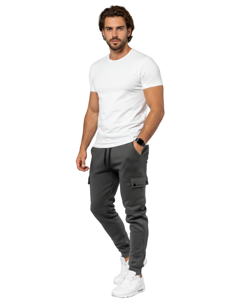 Luciano Men's Cargo Jogging Pants – Comfortable Jogger with Side Pockets