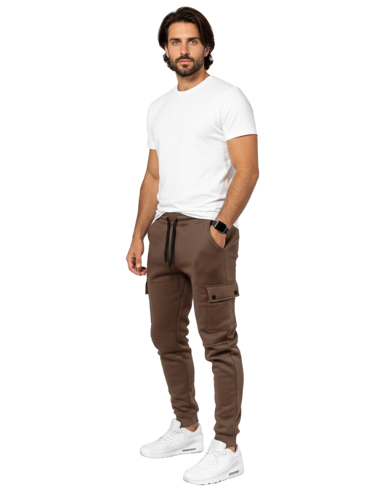 Luciano Men's Cargo Jogging Pants – Comfortable Jogger with Side Pockets