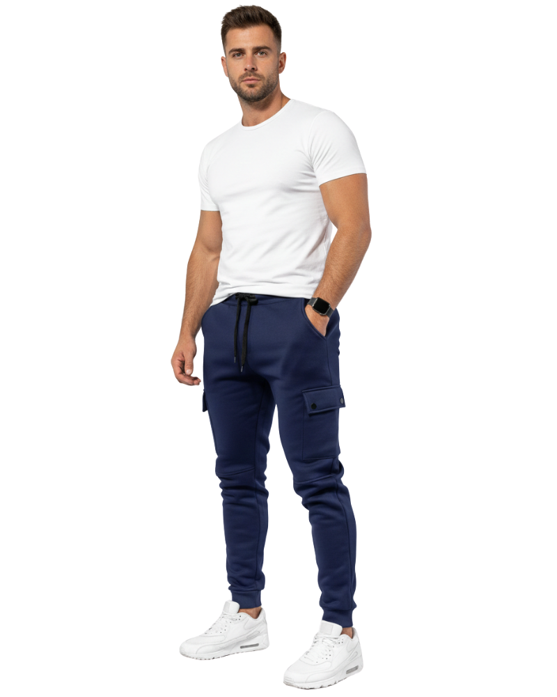 Luciano Men's Cargo Jogging Pants – Comfortable Jogger with Side Pockets