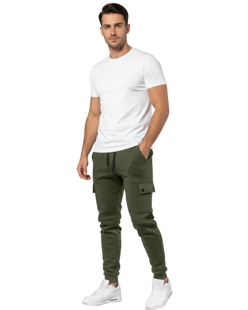 Luciano Men's Cargo Jogging Pants – Comfortable Jogger with Side Pockets
