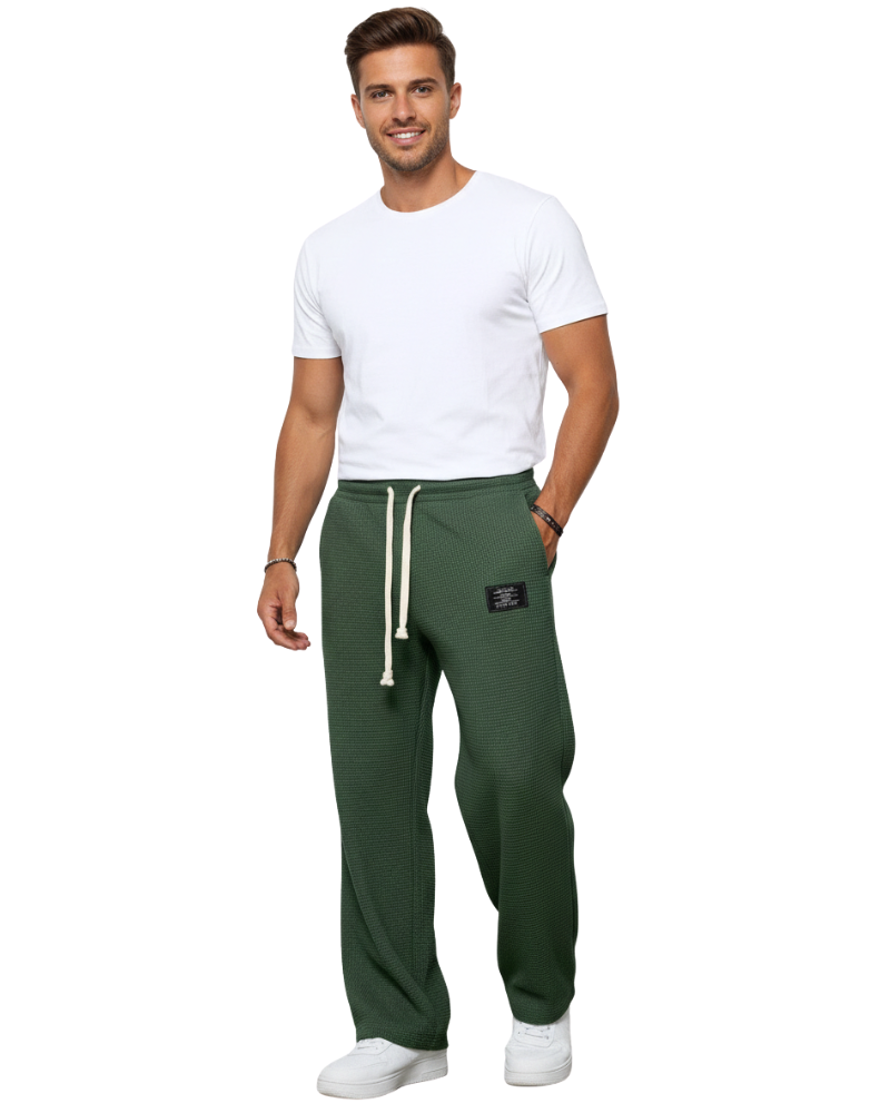 Quinton Men's Wide-Leg Pants – Adjustable Waist, Breathable Fabric & Modern Style