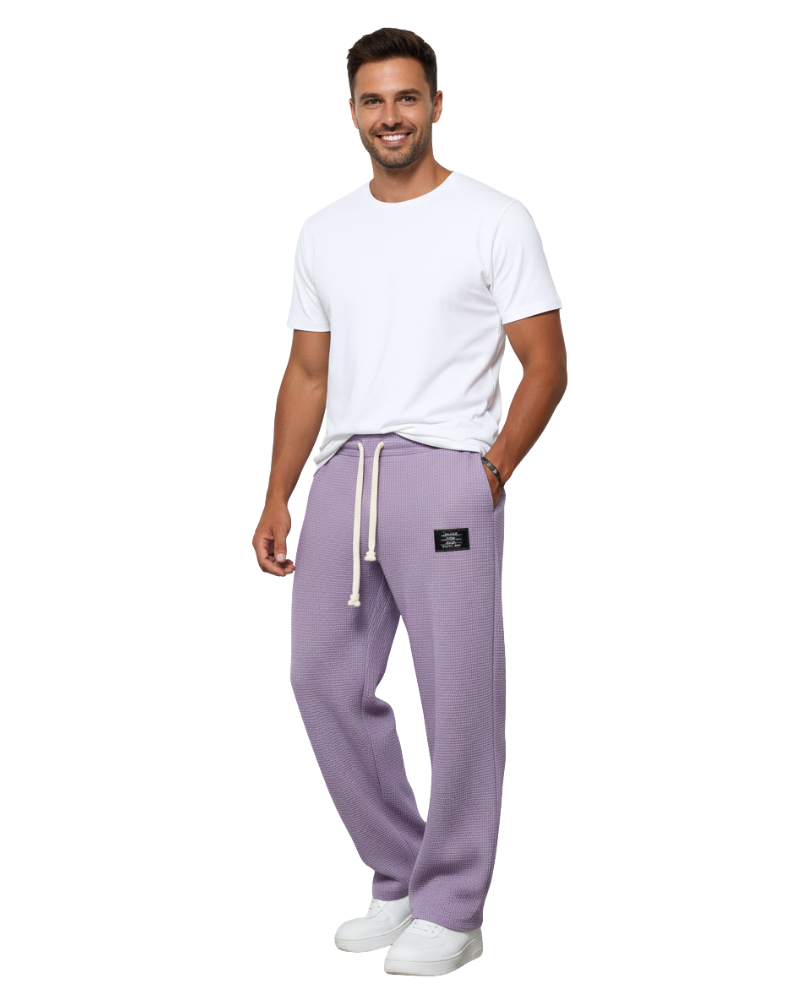 Quinton Men's Wide-Leg Pants – Adjustable Waist, Breathable Fabric & Modern Style