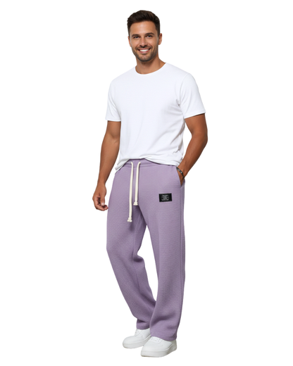 Quinton Men's Wide-Leg Pants – Adjustable Waist, Breathable Fabric & Modern Style