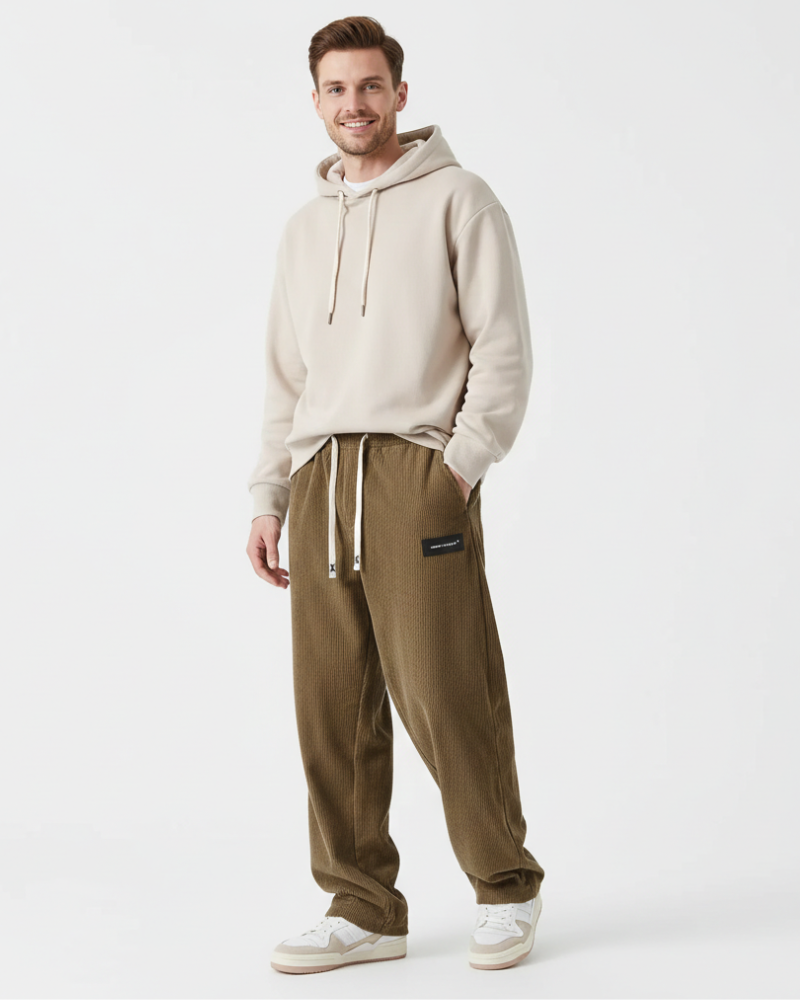 Quinnell Men's Corduroy Pants – Adjustable Size, Warm Comfort & Modern Style