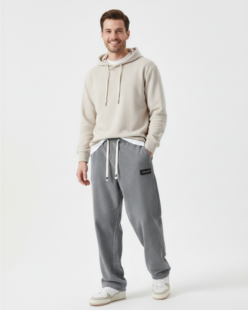 Quinnell Men's Corduroy Pants – Adjustable Size, Warm Comfort & Modern Style