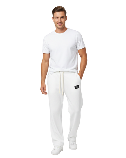 Quinton Men's Wide-Leg Pants – Adjustable Waist, Breathable Fabric & Modern Style