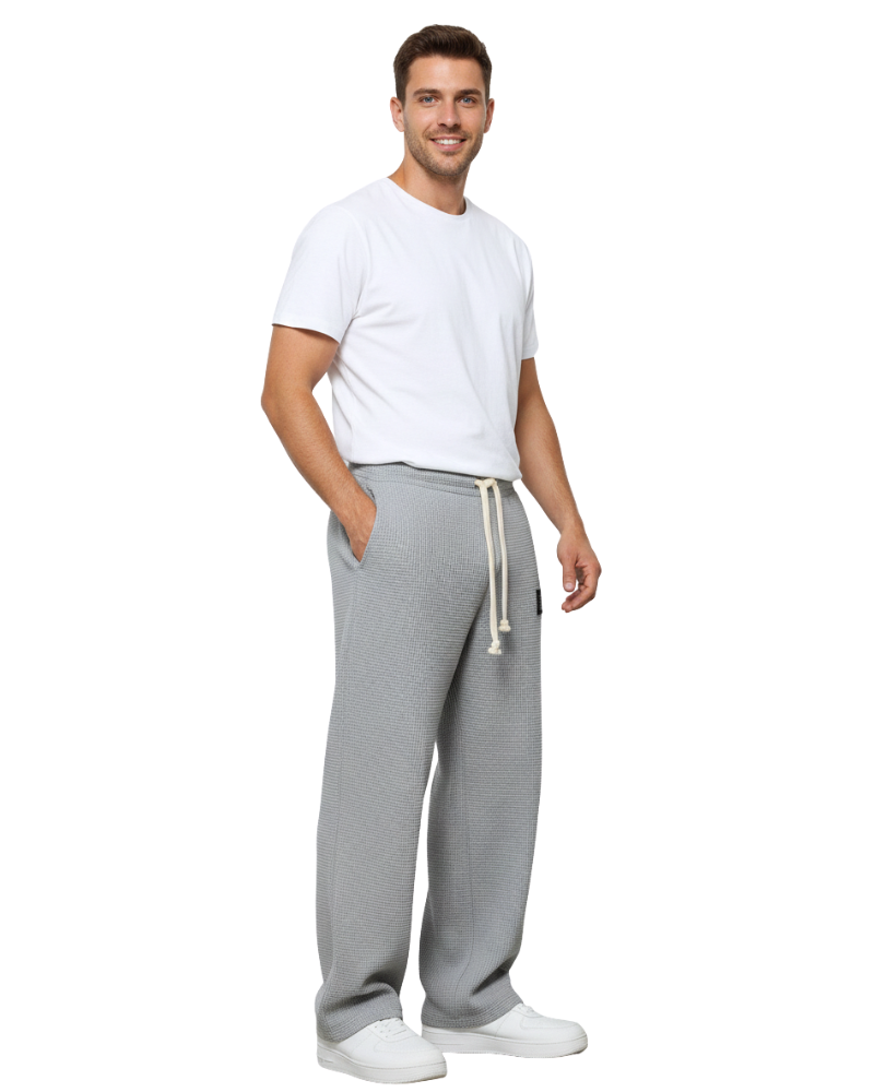 Quinton Men's Wide-Leg Pants – Adjustable Waist, Breathable Fabric & Modern Style