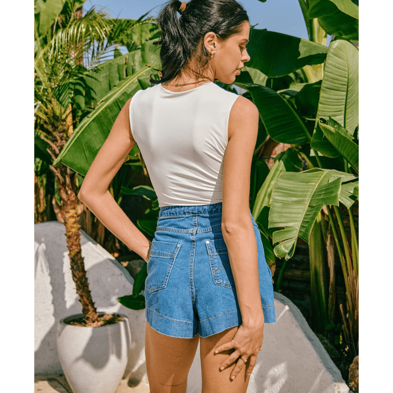 Rada Short Cargo Looksy – Taille Haute Flatteuse & Poches Cargo Tendance Été