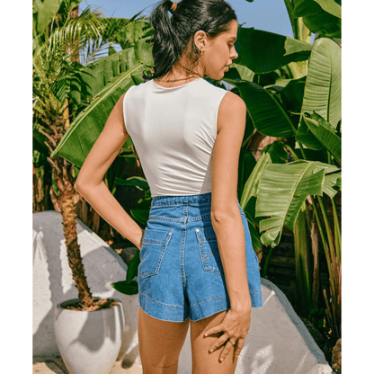 Rada Short Cargo Looksy – Taille Haute Flatteuse & Poches Cargo Tendance Été