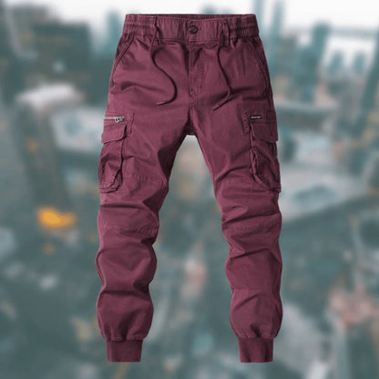 Troy Pantalon Cargo Homme – Confort Décontracté avec Poches Multiples & Taille Ajustable