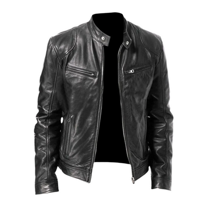David Homme Veste en Cuir – Blouson Élégant & Durable au Style Moderne et Confortable