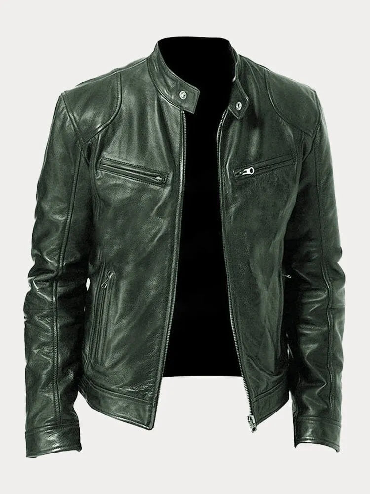 Long Sleeve Men's Shirt - green - Front view