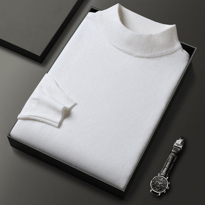 Ryan elegant men's knitwear for cold weather-white