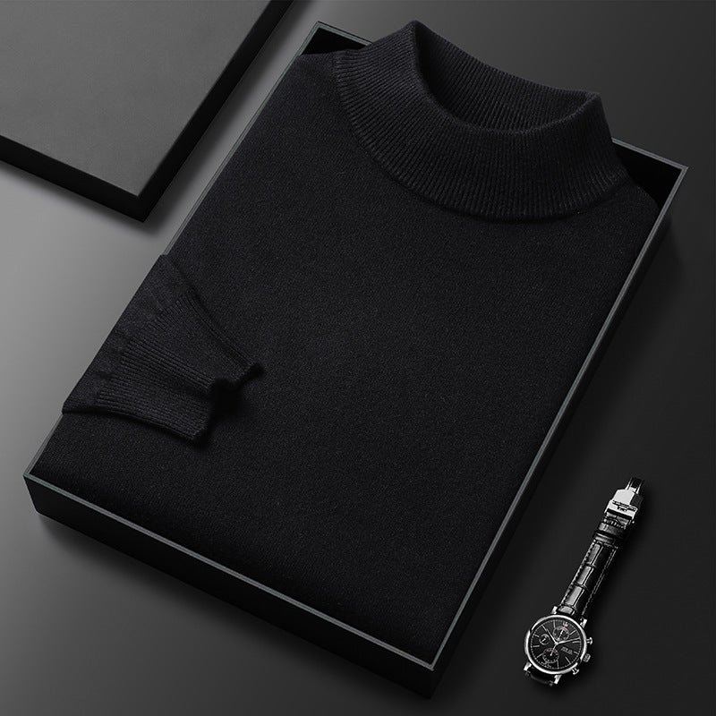 Ryan elegant men's knitwear for cold weather-black