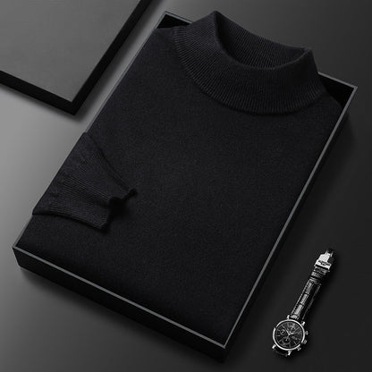 Ryan elegant men's knitwear for cold weather-black