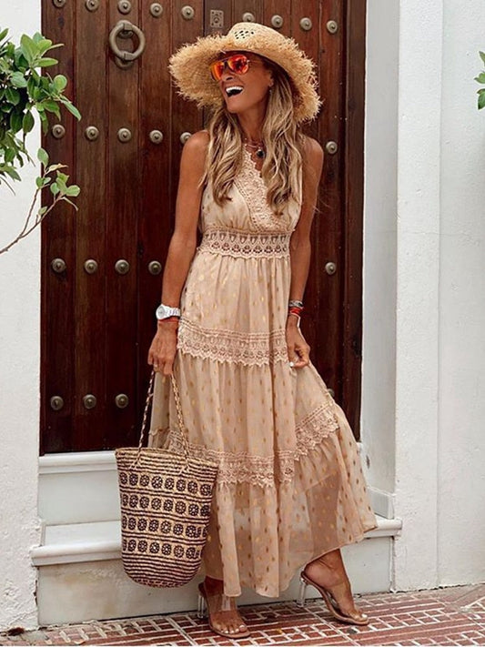 Elina Robe Bohème Femme – Robe Légère & Romantique pour Été, Plage & Occasions Décontractées