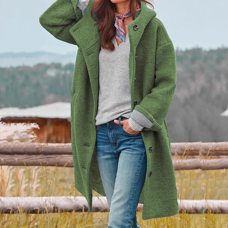 Hadley Women's Winter Coat – Warm Jacket with Elegant Hood & Feminine Cut