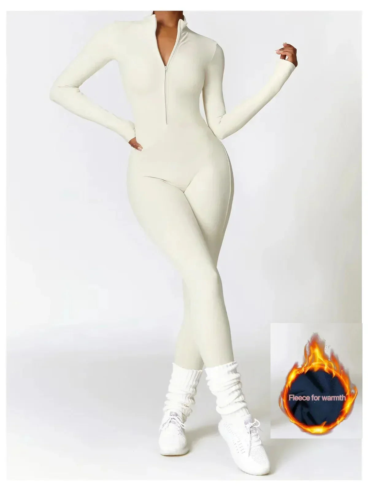 Winter Jumpsuit for Women Eya – Warm Fleece Jumpsuit with Stretch and Adjustable Collar