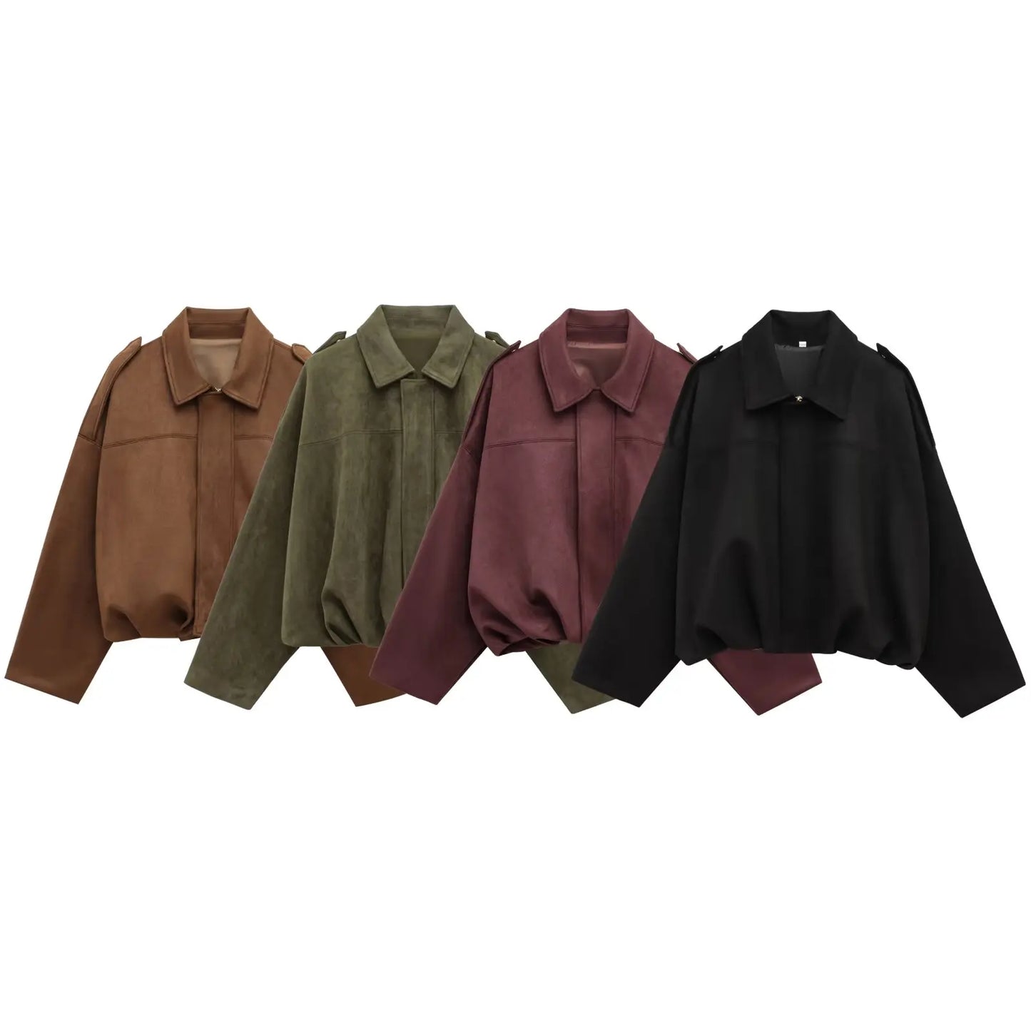 Isla Veste Femme en Daim – Blouson Oversize Élégant avec Coupe Moderne & Confort Doux