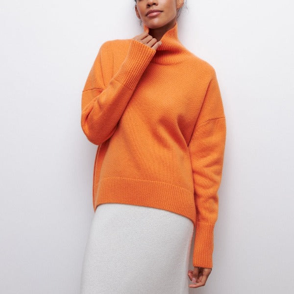 Camille Women's Winter Sweater – Soft Comfortable Knit & Slightly Loose Chic Cut