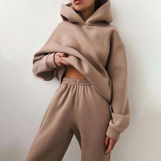 Delaney Ensemble Jogging Oversize Femme – Tenue Décontractée & Confort Moderne avec Haut et Pantalon
