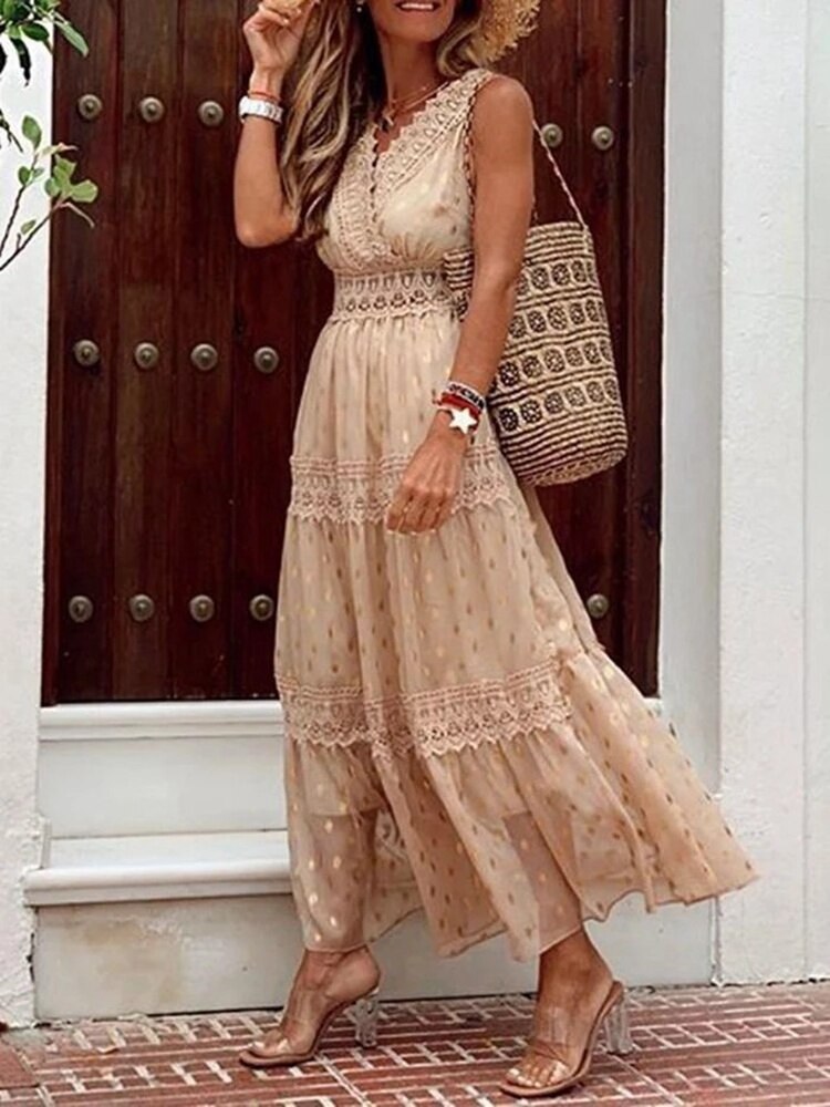 Robe d'Été Femme Apolline – Robe Boho Légère avec Coupe Élégante & Tissu Fluide