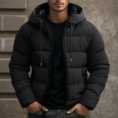 Allan Veste Homme Hiver – Chaude, Épaisse avec Capuche & Fermeture Éclair Pratique