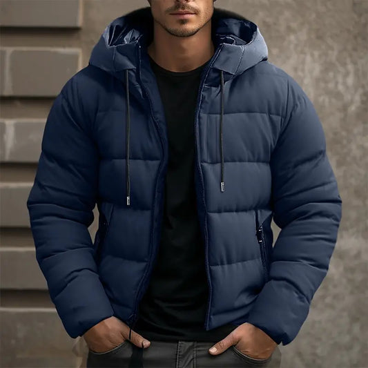 Allan Veste Homme Hiver – Chaude, Épaisse avec Capuche & Fermeture Éclair Pratique